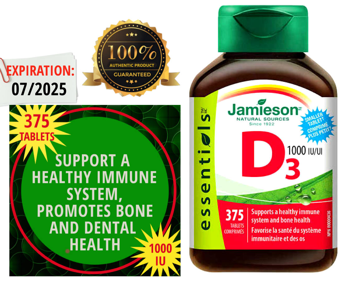 Jamieson Vitamin D3 1000 IU Expiry 07/2025 Lazada PH