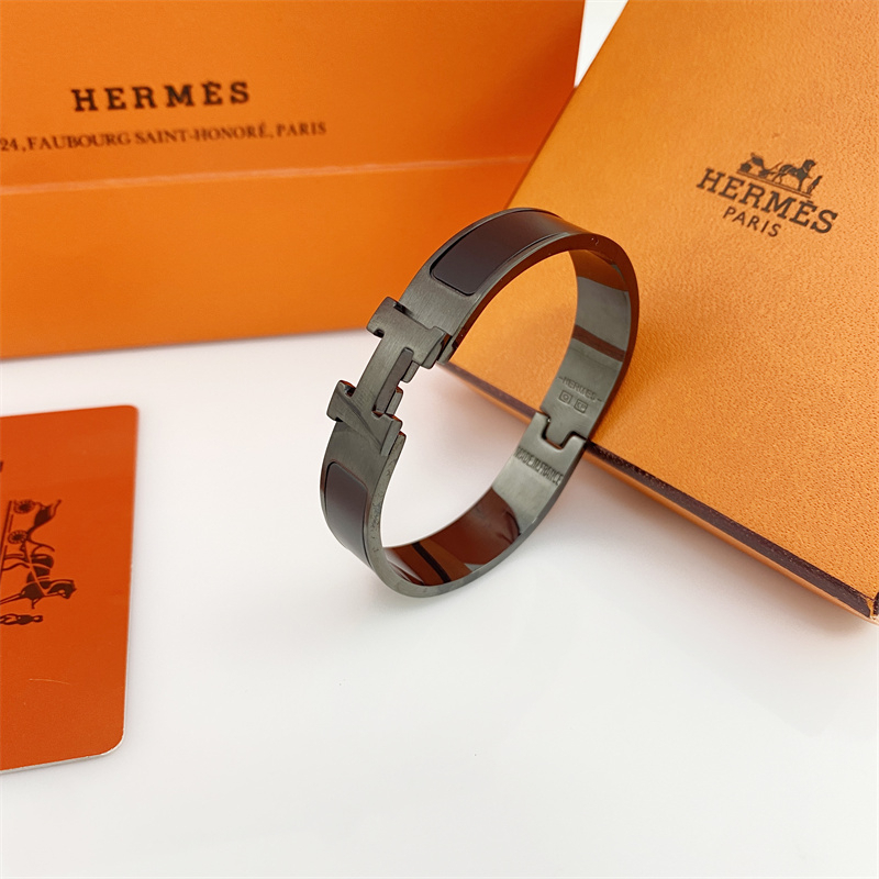 【original】 H Letter Silver Black Samurai Couple Bracelet LOGO