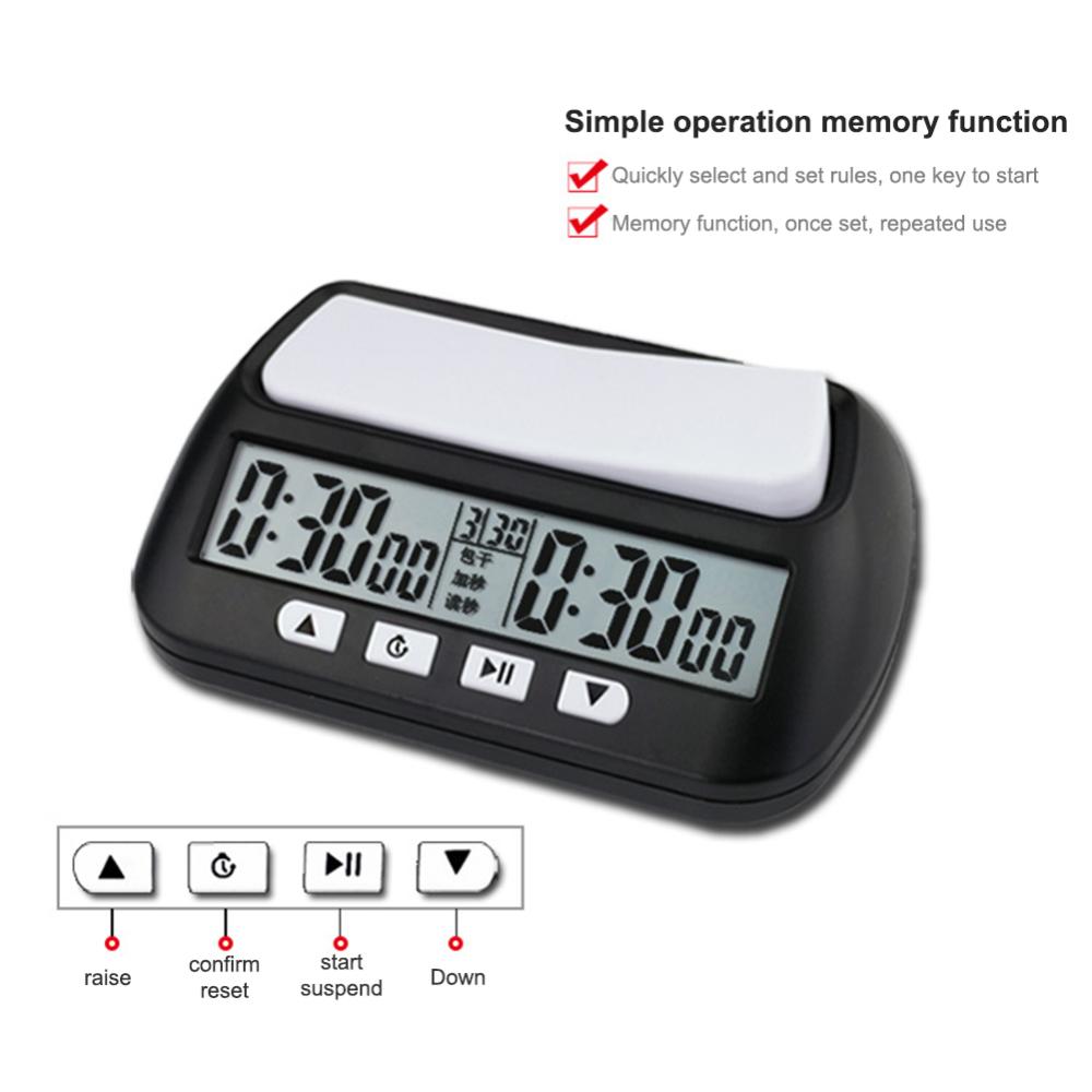 Professional Chess Clock Count Up Down Competition Hour Meter Portable Chess Clock Digital Table Games for International Chess