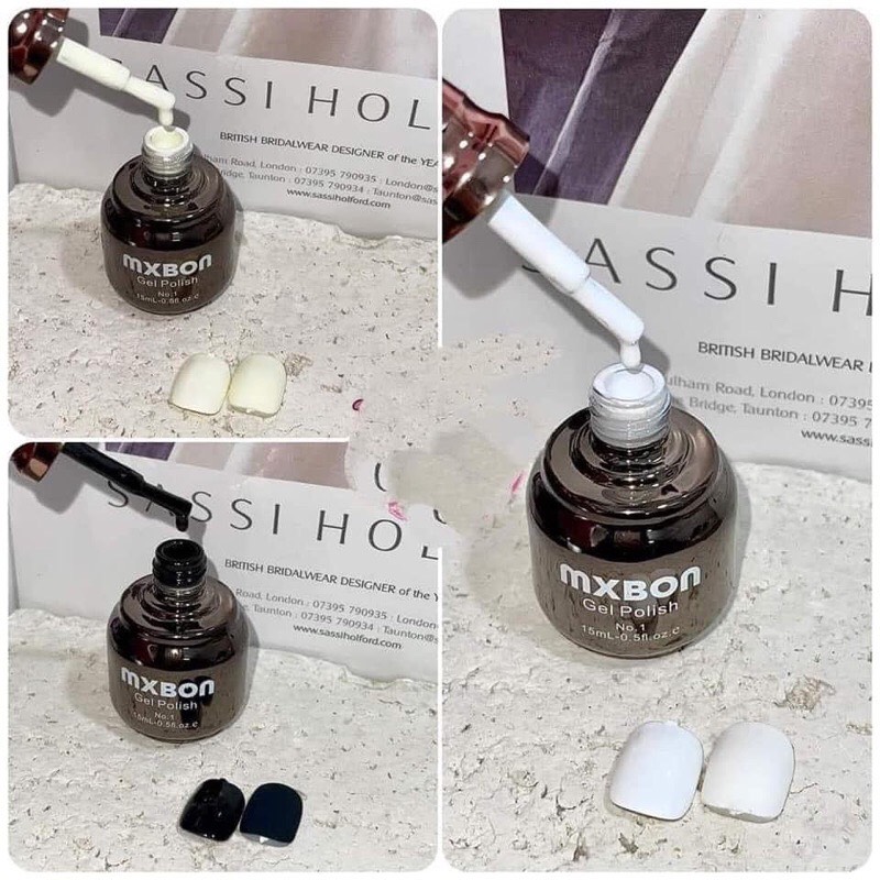 Sơn Gel Trắng Đen Sữa Gạo Mxbon Hot - sinailmi