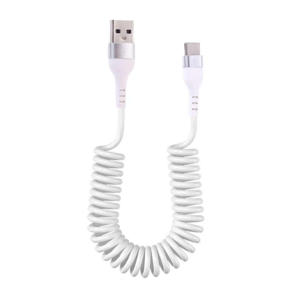 IRCTBV TPU Body Spring Data Cable Resilient Copper Wire Core Mobile Phone Charging Cable Portable Micro USB Fast Charging Data Cable Mobile Phone