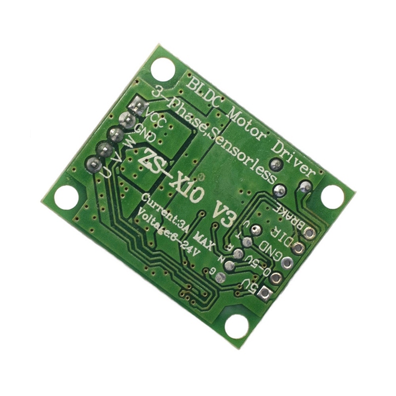 Green Brushless Motor Driver Board Sensorless Control Board BLDC Speed Controller 3 Phase Governor Hallless Switch Module