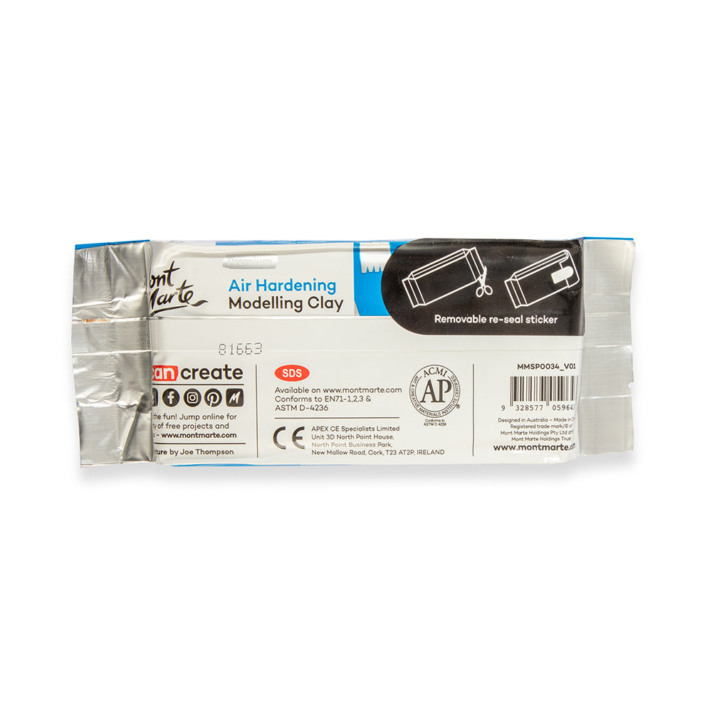 Mont Marte Air Hardening Modelling Clay-Grey 500gm.