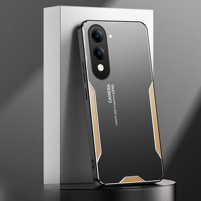 Phone case Vivo Y19S GT Y29S Y29T Aluminum Metal Matte Cover Soft Silicone Frame Camera Protection Cover For Back Cover Vivo Y29T Y29S Y19S GT Case.