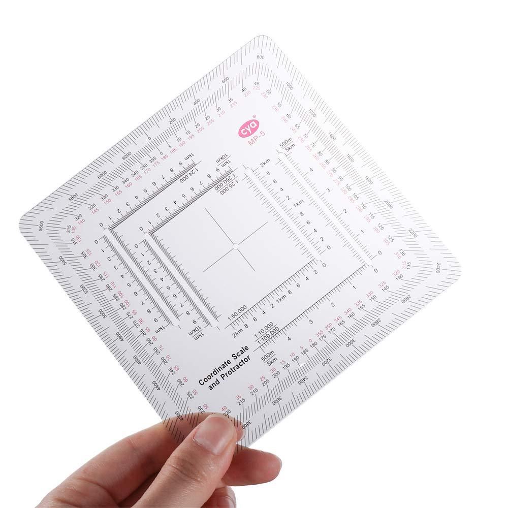 Acrylic MP-5 Topographical Square Ruler Measuring Ruler Coordinate ...