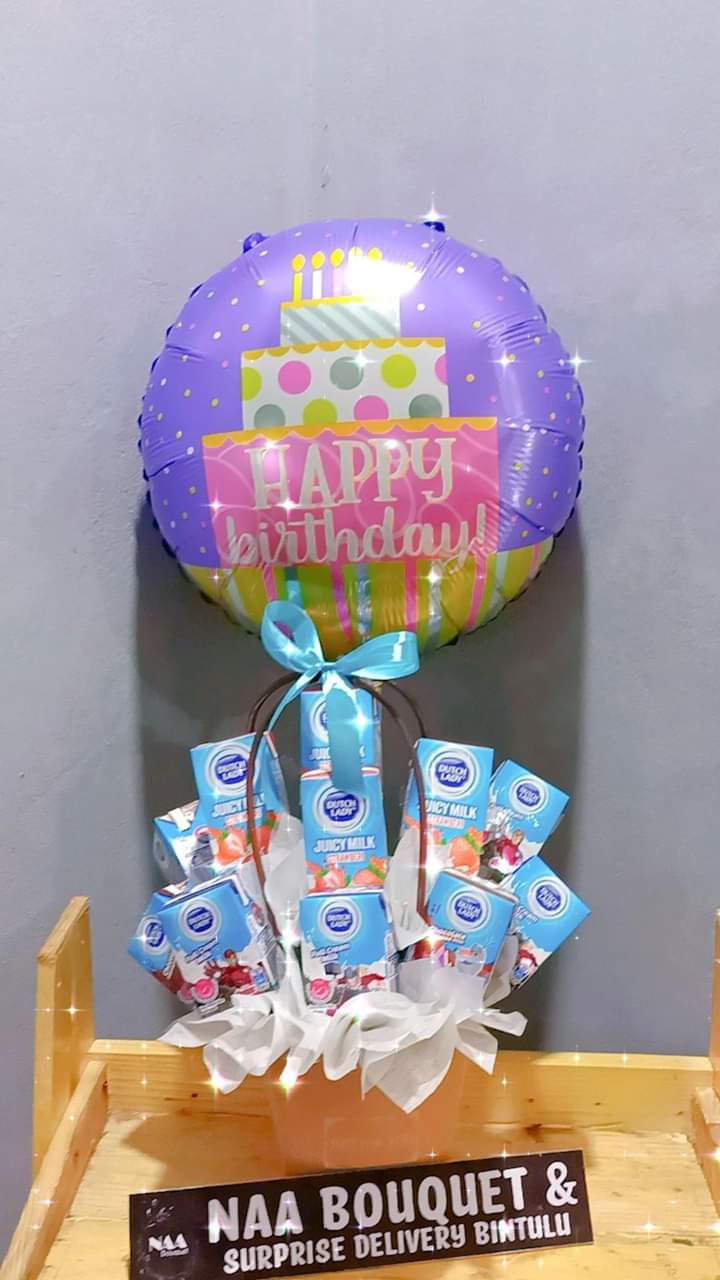 MONEY BALLOON BOUQUET BAJET MURAH (harga termasuk duit dalam balloon)