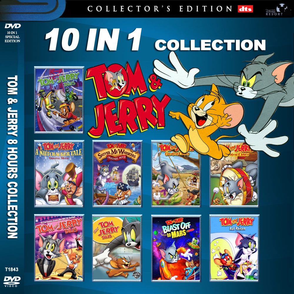 DVD Tom & Jerry Cartoon Movie 8 hours 10 In 1 Collection | Lazada
