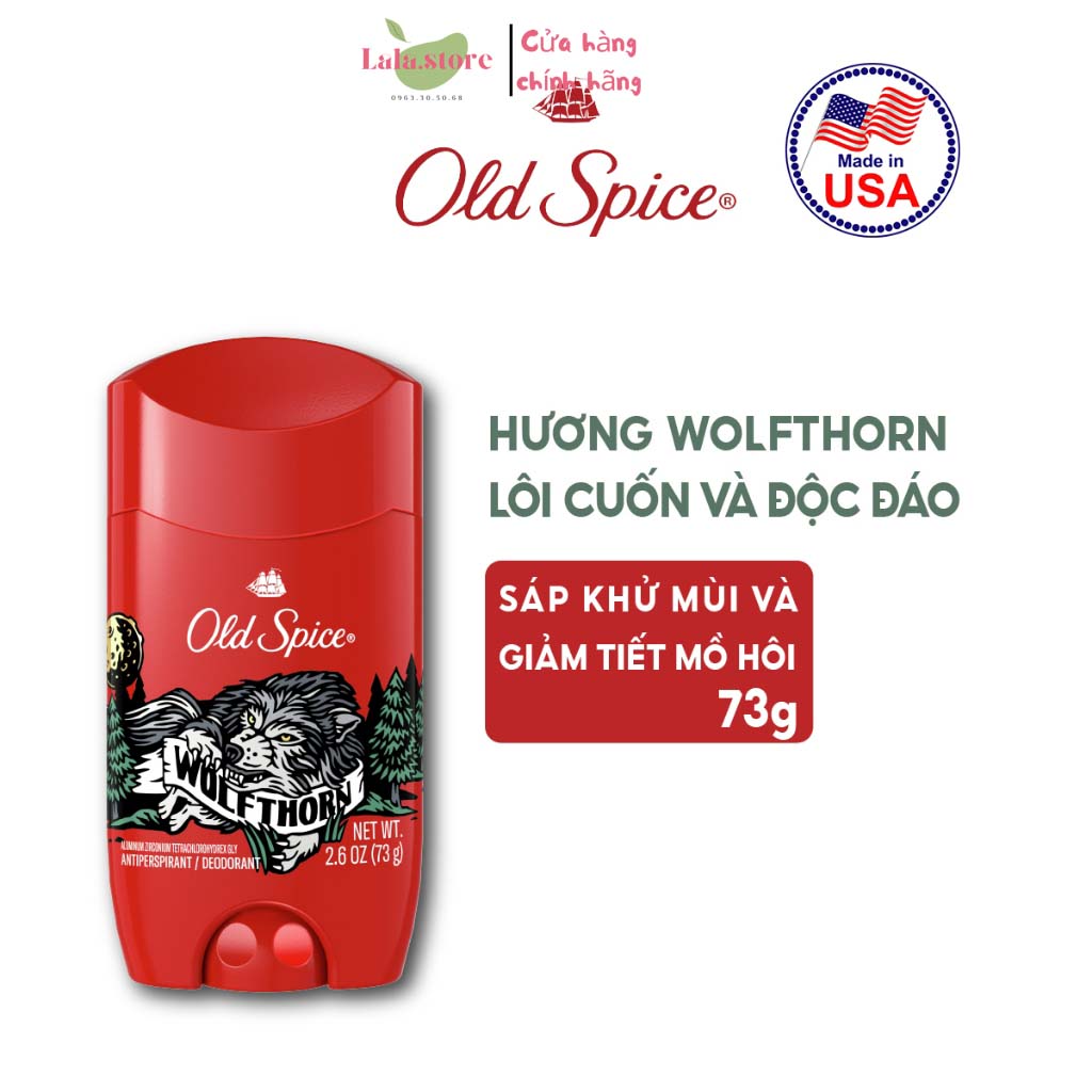 [Chính hãng] Lăn Sáp khử mùi Old Spice 73g Wolfthorn
