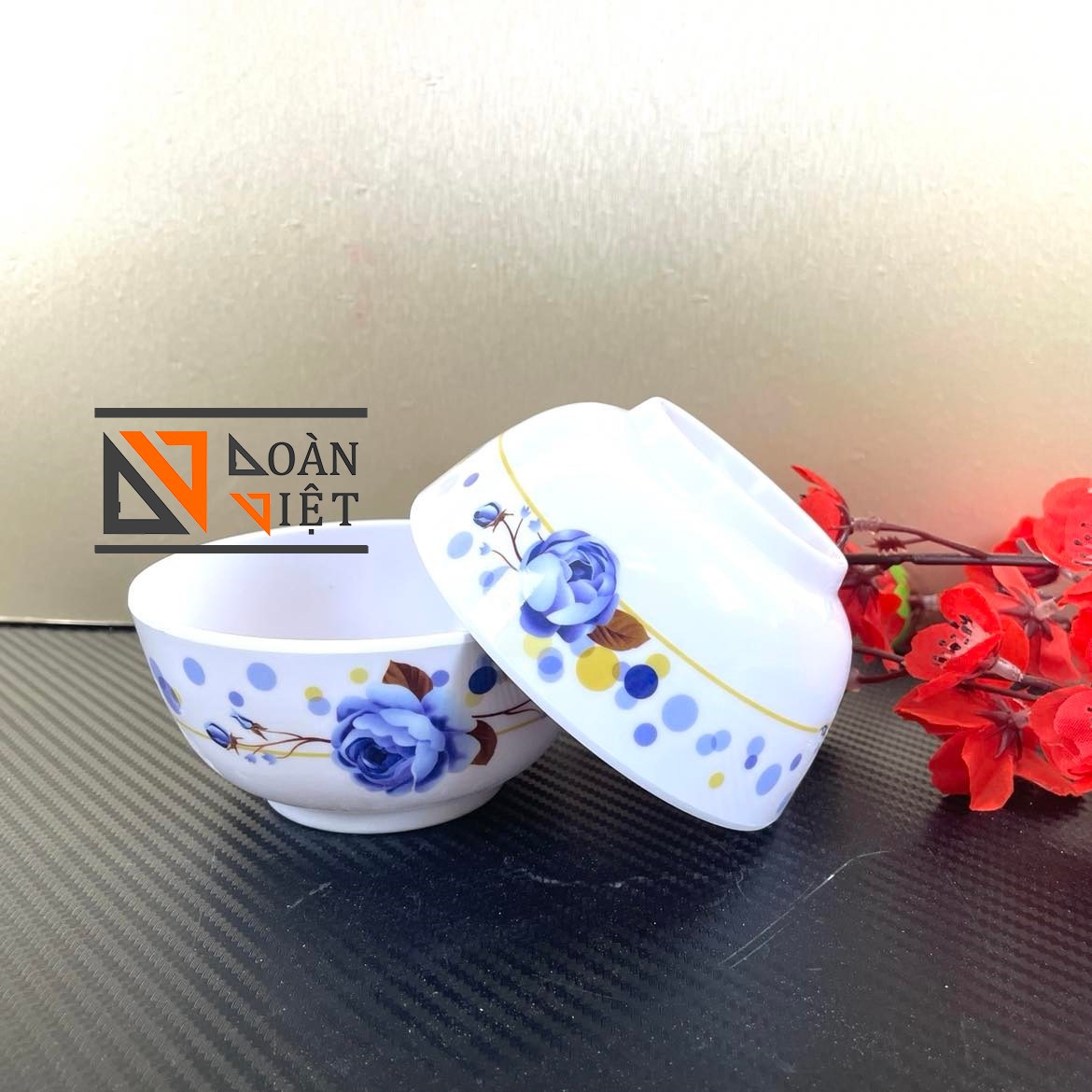 Chén cơm meca cao cấp 11cm - hàng việt nam chất lượng cao, hoa văn sang trọng