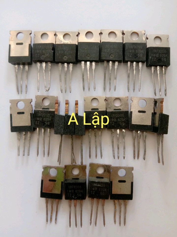 Combo 5 con mosfet IRF 3205 lưng đồng, tháo máy, chân dài loại 1