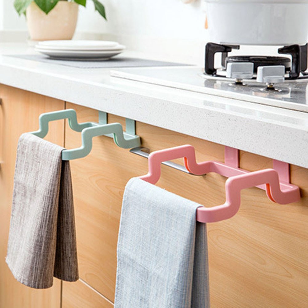 COOLELECT 1pc Kitchen Hanging Trash Plastic Rack Storage Garbage Holder Save Space 35g Ready Ship