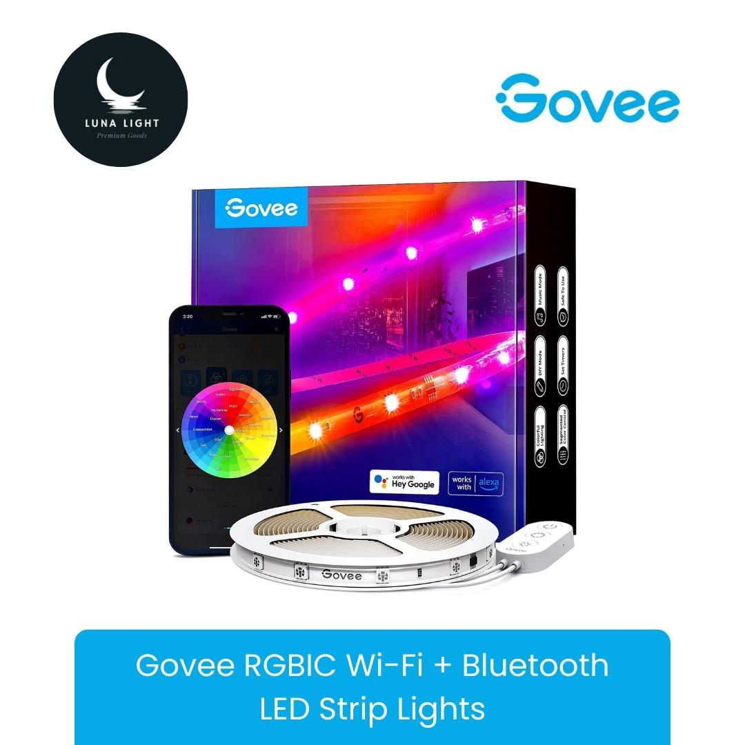 LOCAL DELIVERY] Govee RGBIC Wi-Fi + Bluetooth LED Strip Lights Smart LED  Strips App Control With Protective Coating 5M H619A
