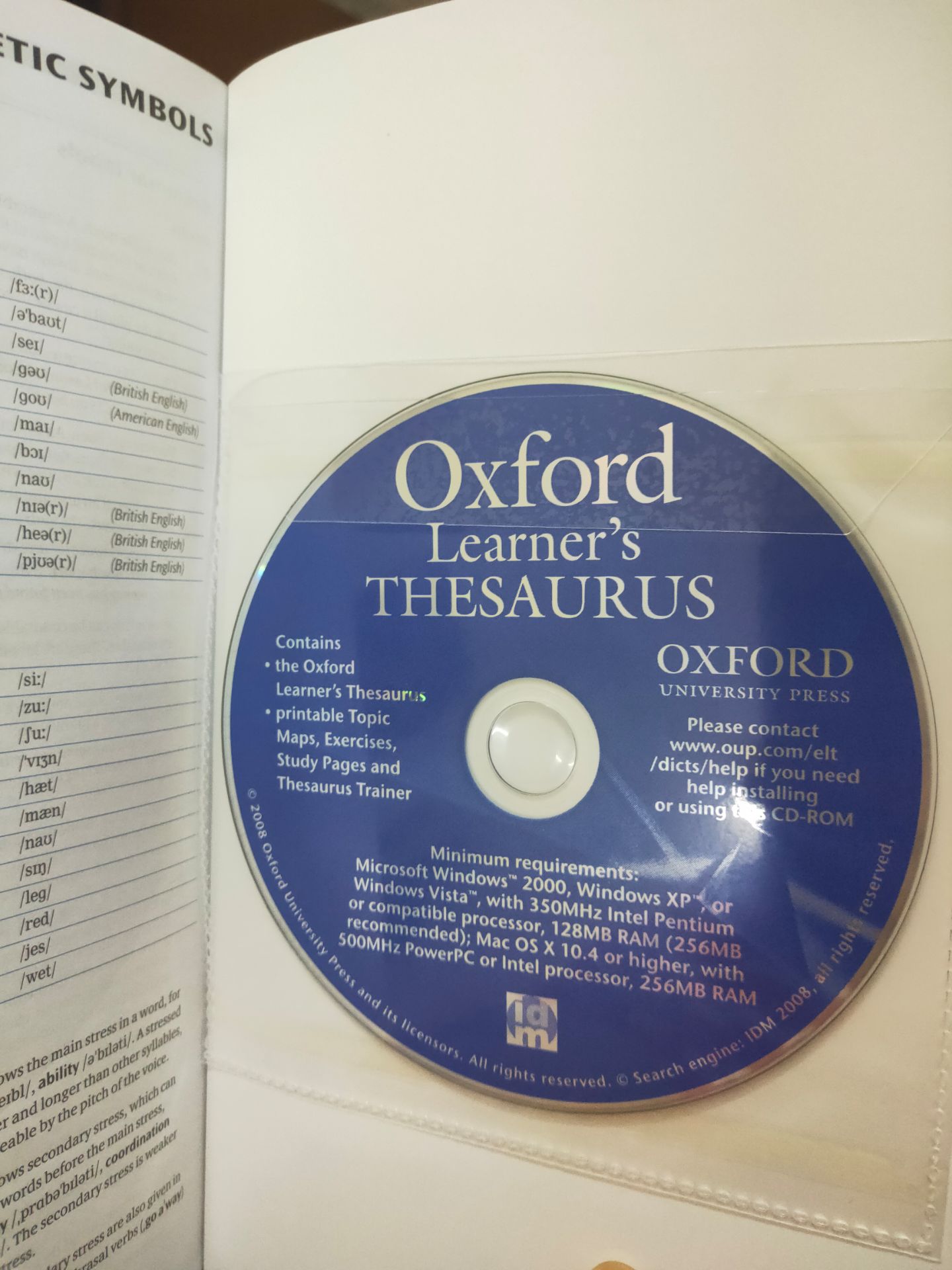 Oxford Learner’s Thesaurus Pack (Book and CD-ROM)
