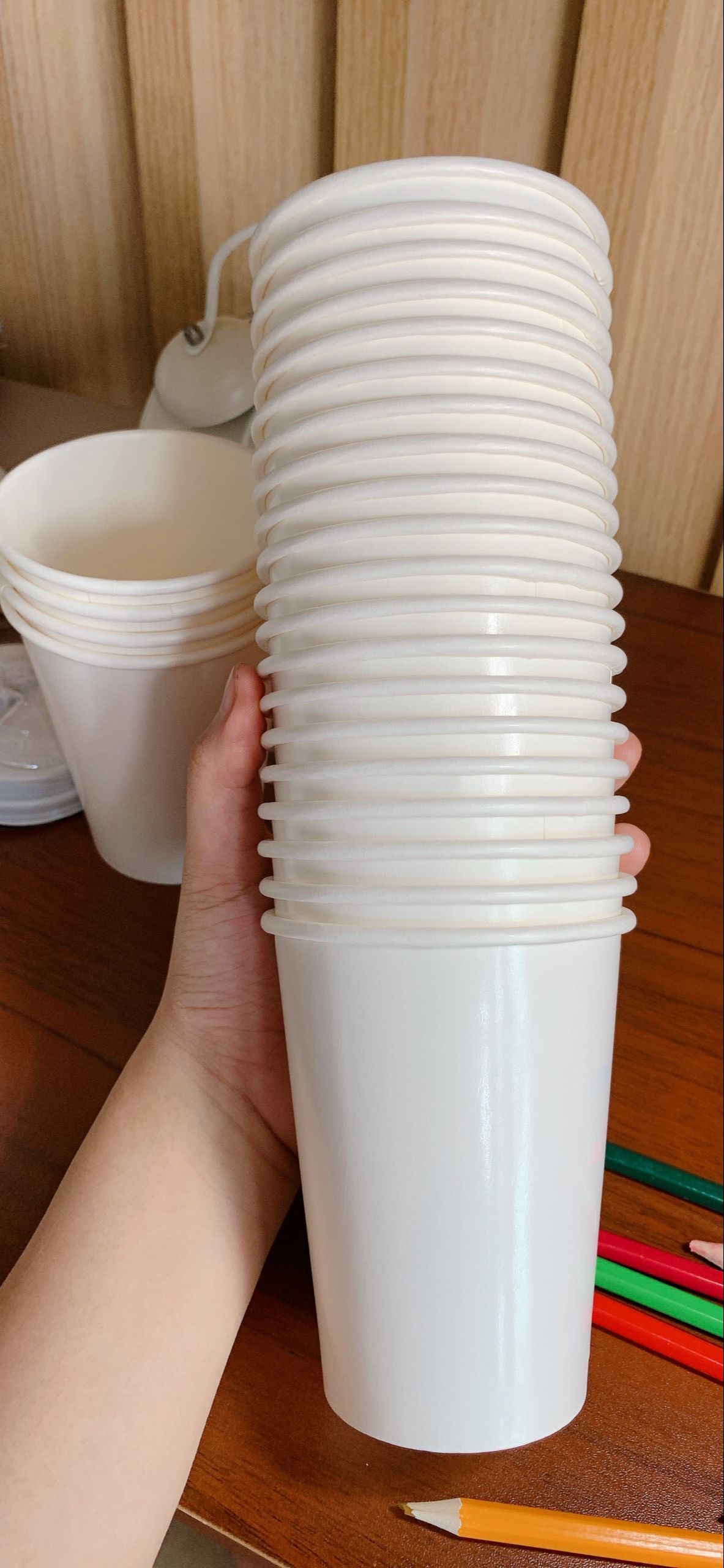 Ly giấy Kleur - Set 50 Ly lạnh 16oz EU 500ml - Trắng( Không nắp)