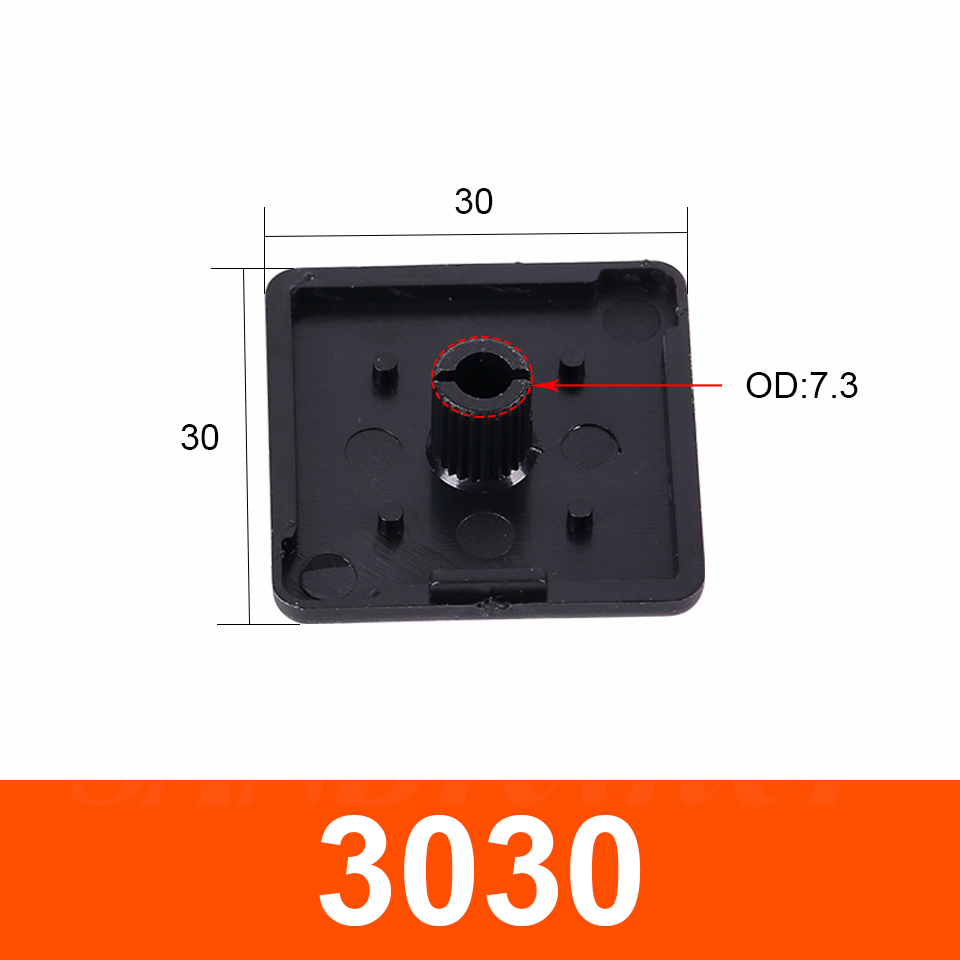 【New Arrivals】10PCS Black Nylon Aluminum Profile End Cap Cover Plate for 2020/2040/3030/4040/4080/4545/5050/6060/100100 EU Aluminum Extrusion. 