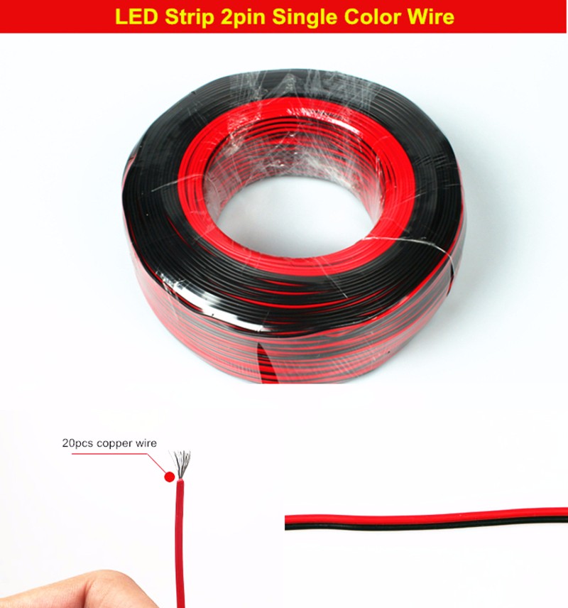 1m-100m Rgb Led Connector 2pin 3pin 4pin 5pin Led Cable Extension ...