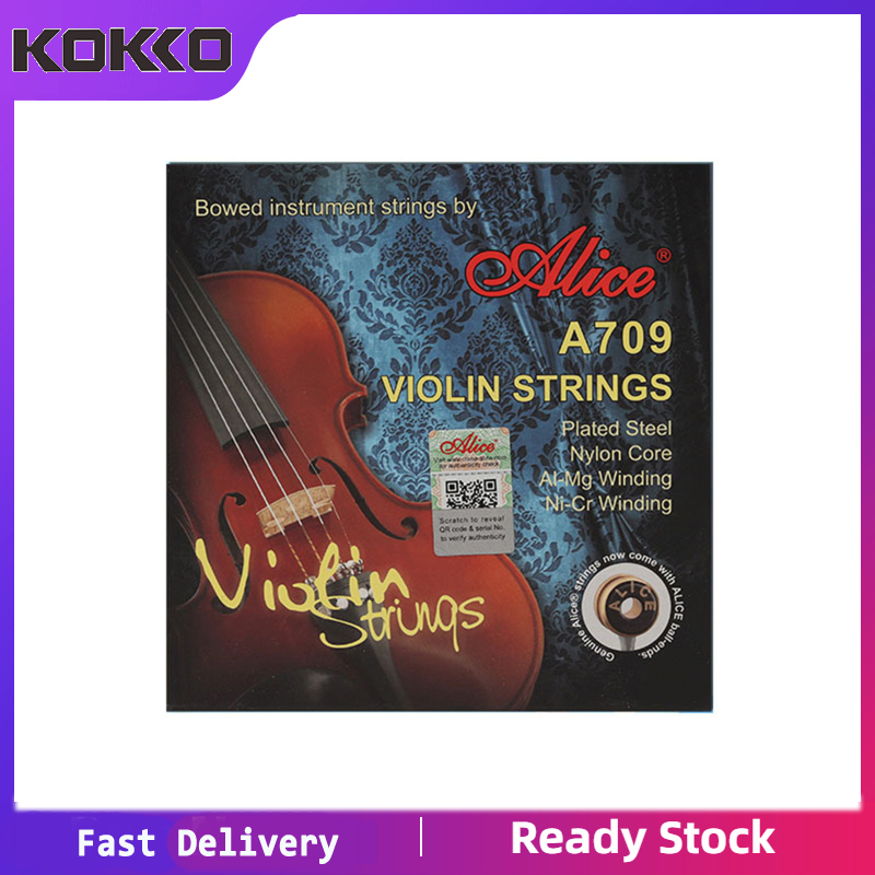 4pcs a709 alice violin strings set steel rope core g string nickel strings practice play parts 31/8/4/2