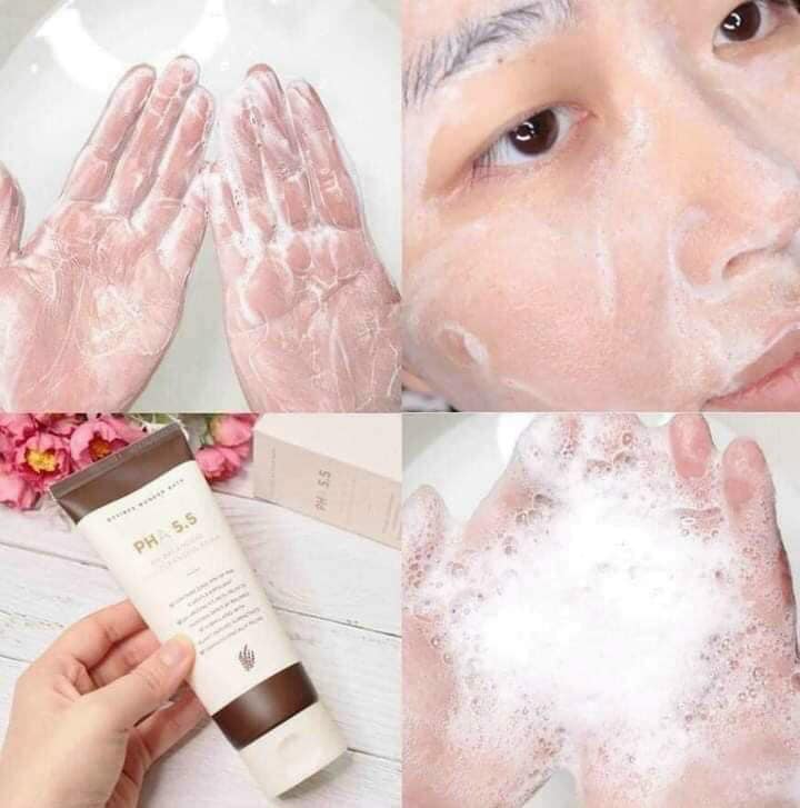 Sữa rửa mặt Wonder Bath PHA 5.5 tạo bọt dịu nhẹ 130ml