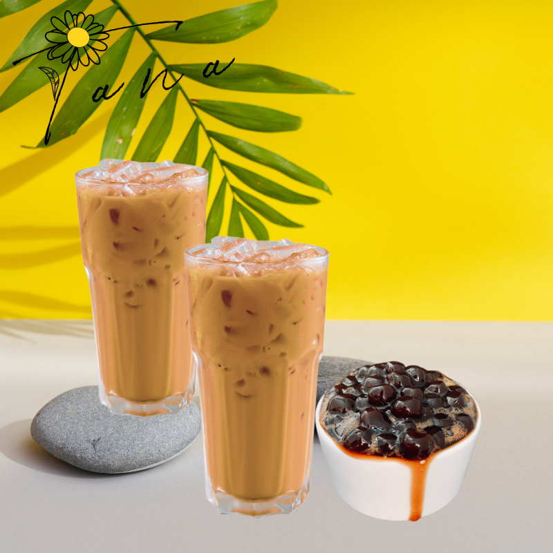 Set 10 ly Trà sữa trân châu đường đen Tana Drinks