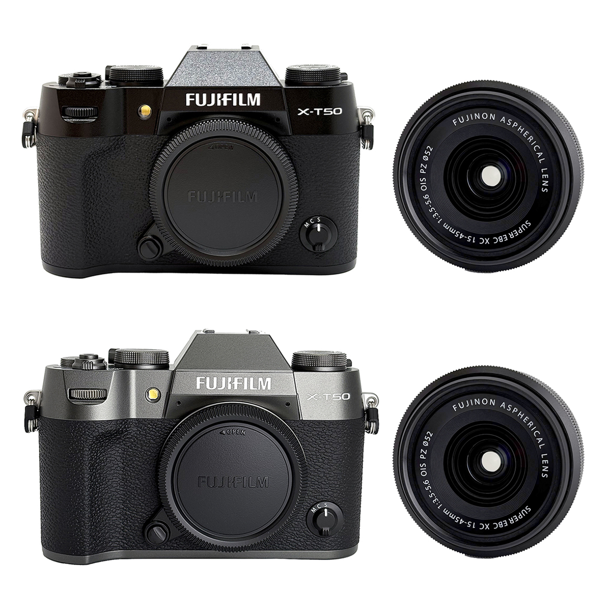 Fujifilm X-T50 (Black / Charcoal-Silver XT50) + Fujifilm 15-45mm