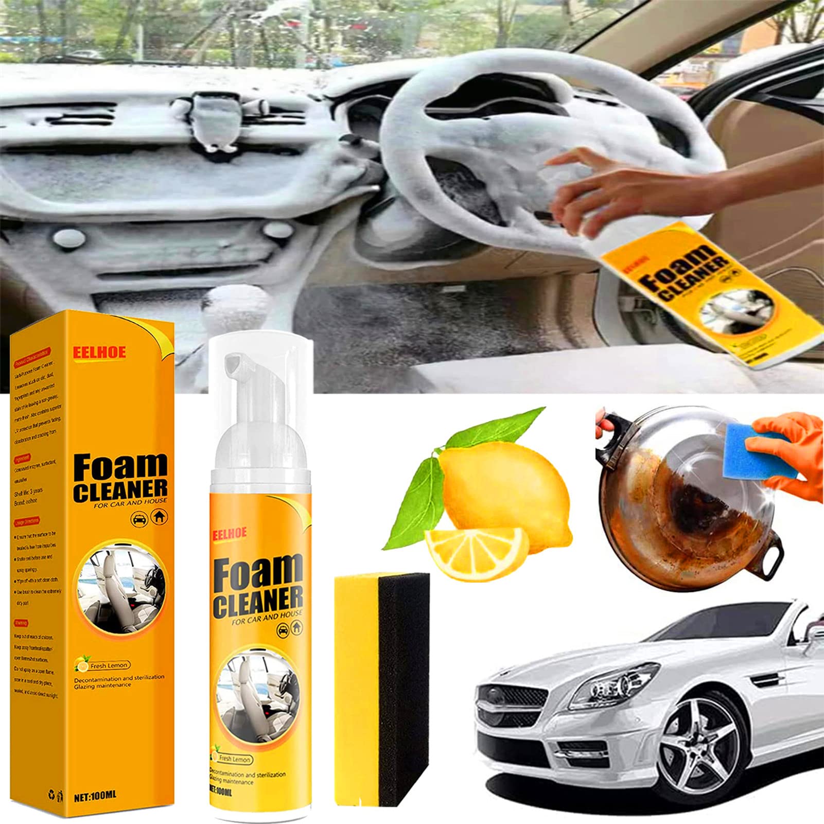 Multi Functional Foam Cleaner for Car and House 650ML Spray to Clean  Everything. (BUY ONE TAKE ONE PROMO SALE). by Dolittle All Purpose Cleaner  Spray Carpet and Upholstery Cleaner Multi Functional Foam