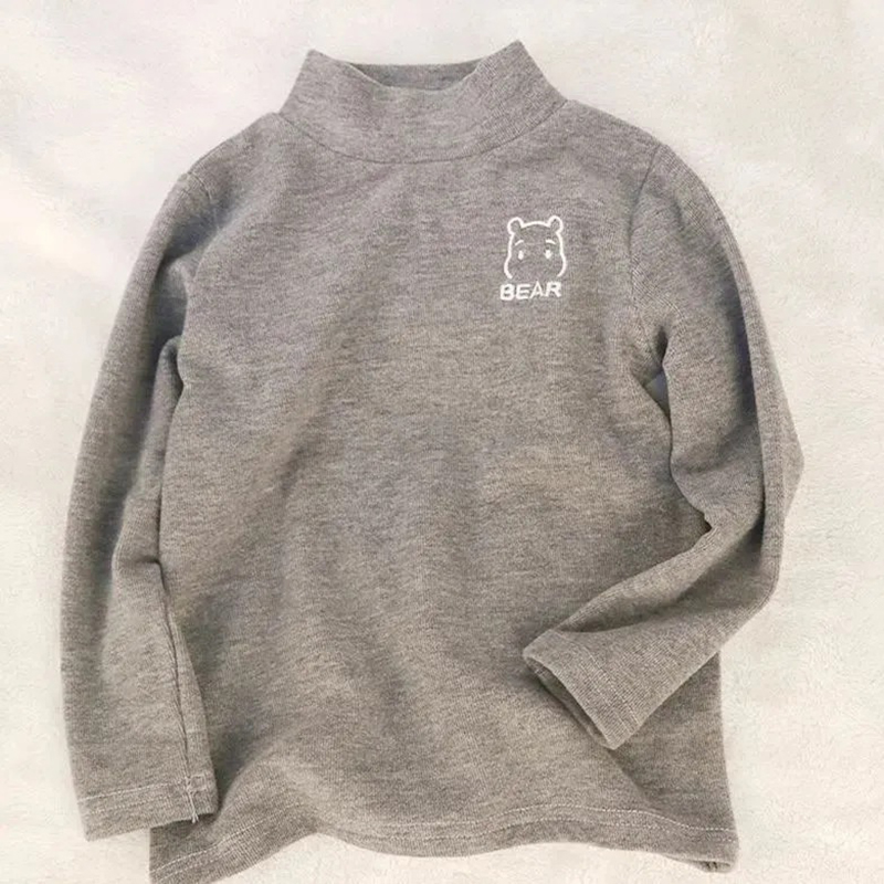 AMILA Children's sweater, half turtleneck Warm inner layer T-shirt Long-sleeve base layer