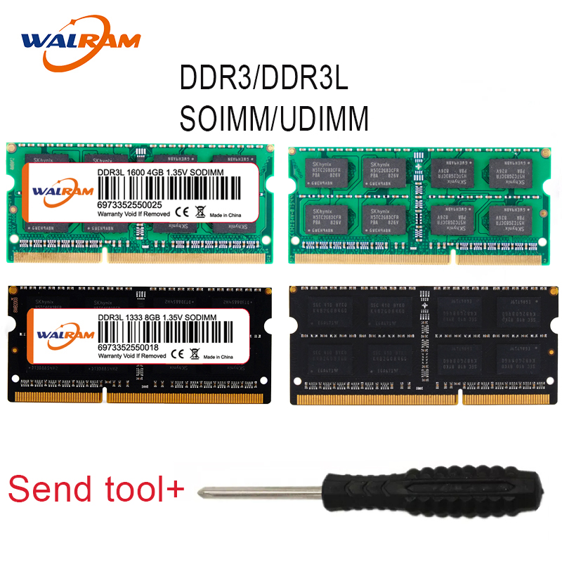 WALRAM RAM DIMM SODIMM DDR3 4GB 8GB DDR3 DDR3L 1600 1333 MHz 240pin 1.5V thumbnail