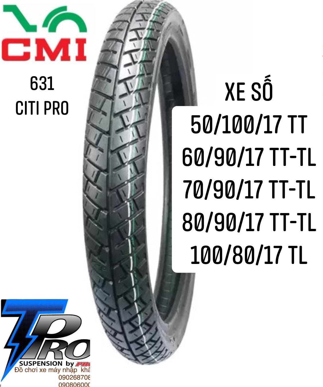 VỎ LỐP CTH_631 citipro 50/100 - 60/90 -70/90 ( có dùng ruột - XE SỐ)_cameltire_fass_CHEETAH CMI