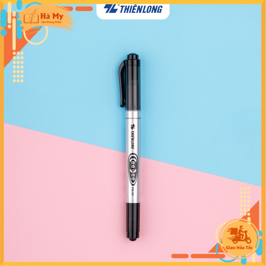 (1 Cây) Bút lông dầu 2 đầu nhỏ Thiên Long PM-04