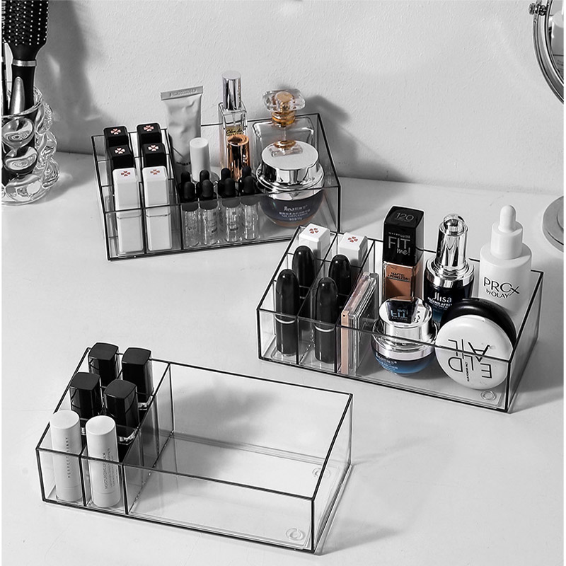 Storage box desktop drawer-type cosmetics storage multi-compartment transparent storage shelf multi-function
