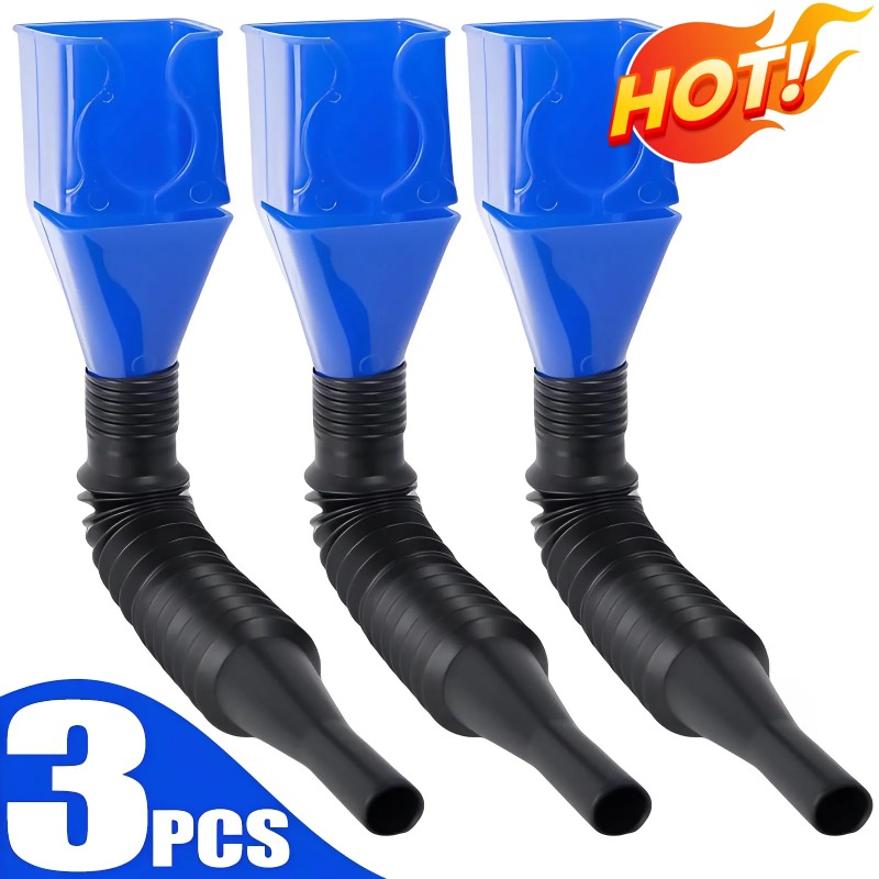🔥3Pcs Car Refueling Funnel Gasoline Foldable Engine Oil Funnel Tool Plastic Funnel Car Motorcycle Refueling Tool Auto Accessories