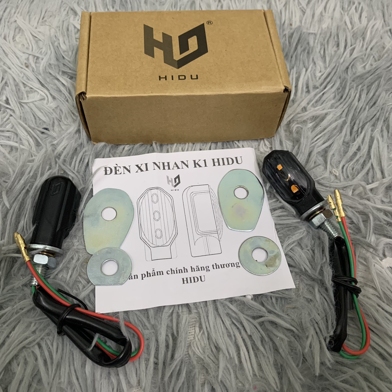 (Hình thật, video thật) Xi nhan K1 Hidu dành cho nhiều loại xe