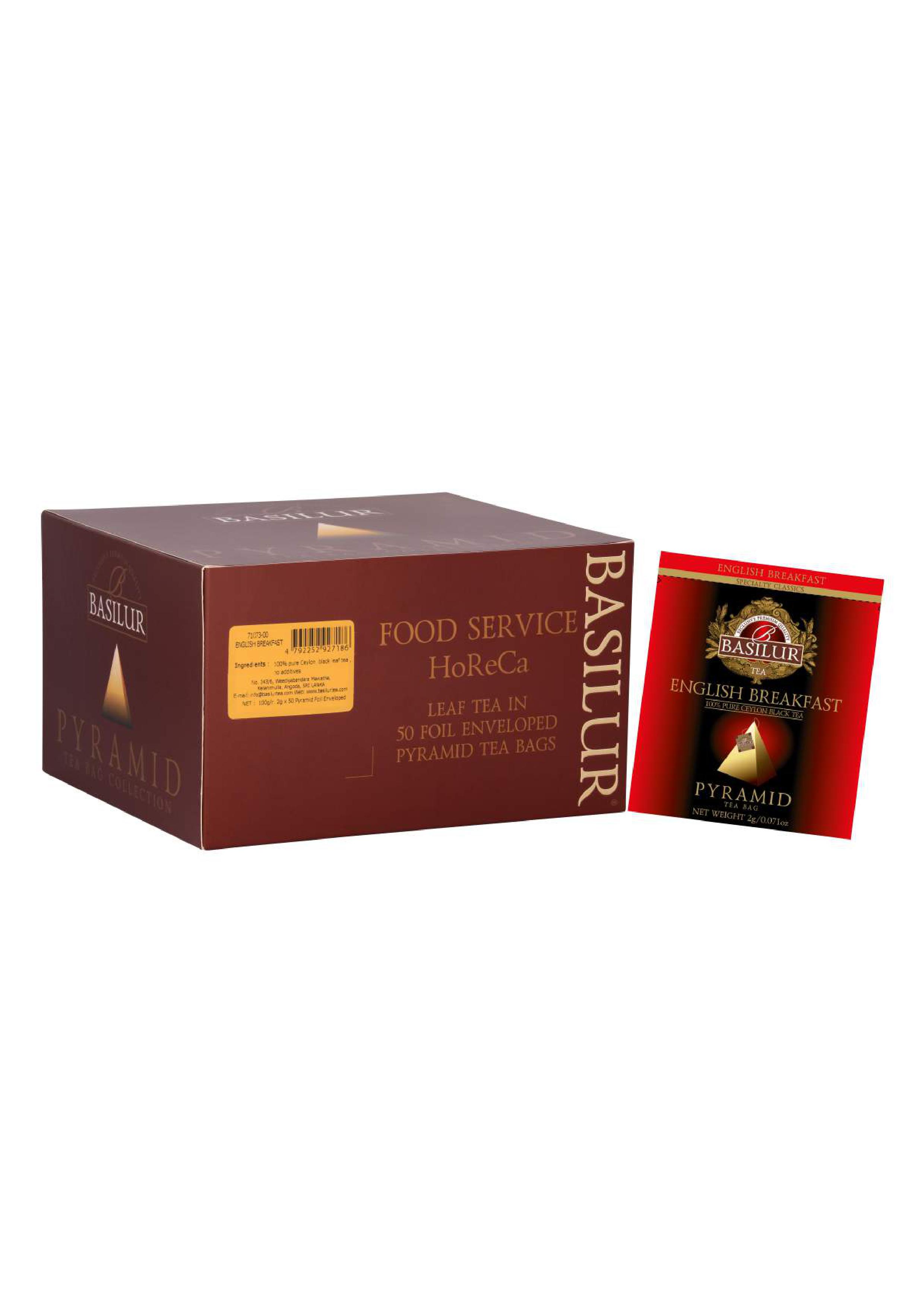 English Breakfast Basilur 100 Pure Cyclone Black Tea With Pyramid