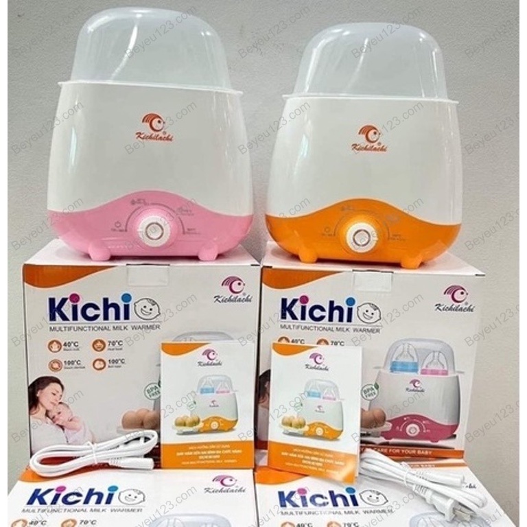 (Rẻ Vô Địch) Máy hâm sữa và tiệt trùng bình sữa 2 bình Kichilachi Kichi (Công nghệ Nhật)