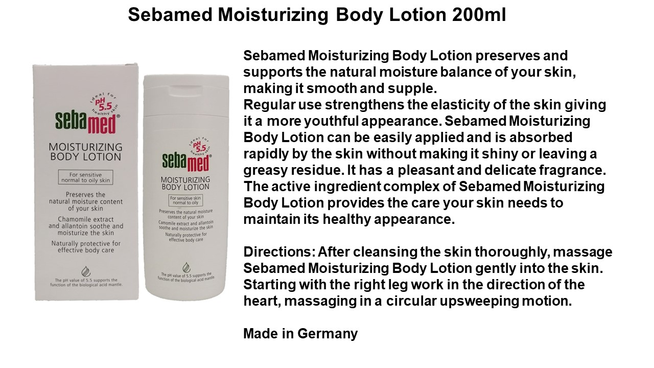 sebamed moisturizing body lotion 200ml