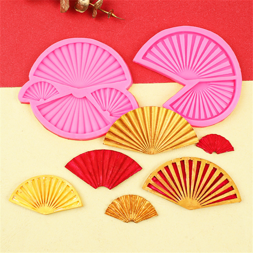 Hot 3D Silicone Mold Silicone Cake Decorating Tools Cupcake Silicone Mold Fan Shape Cake Decorating Tools DIY Silicone Mold