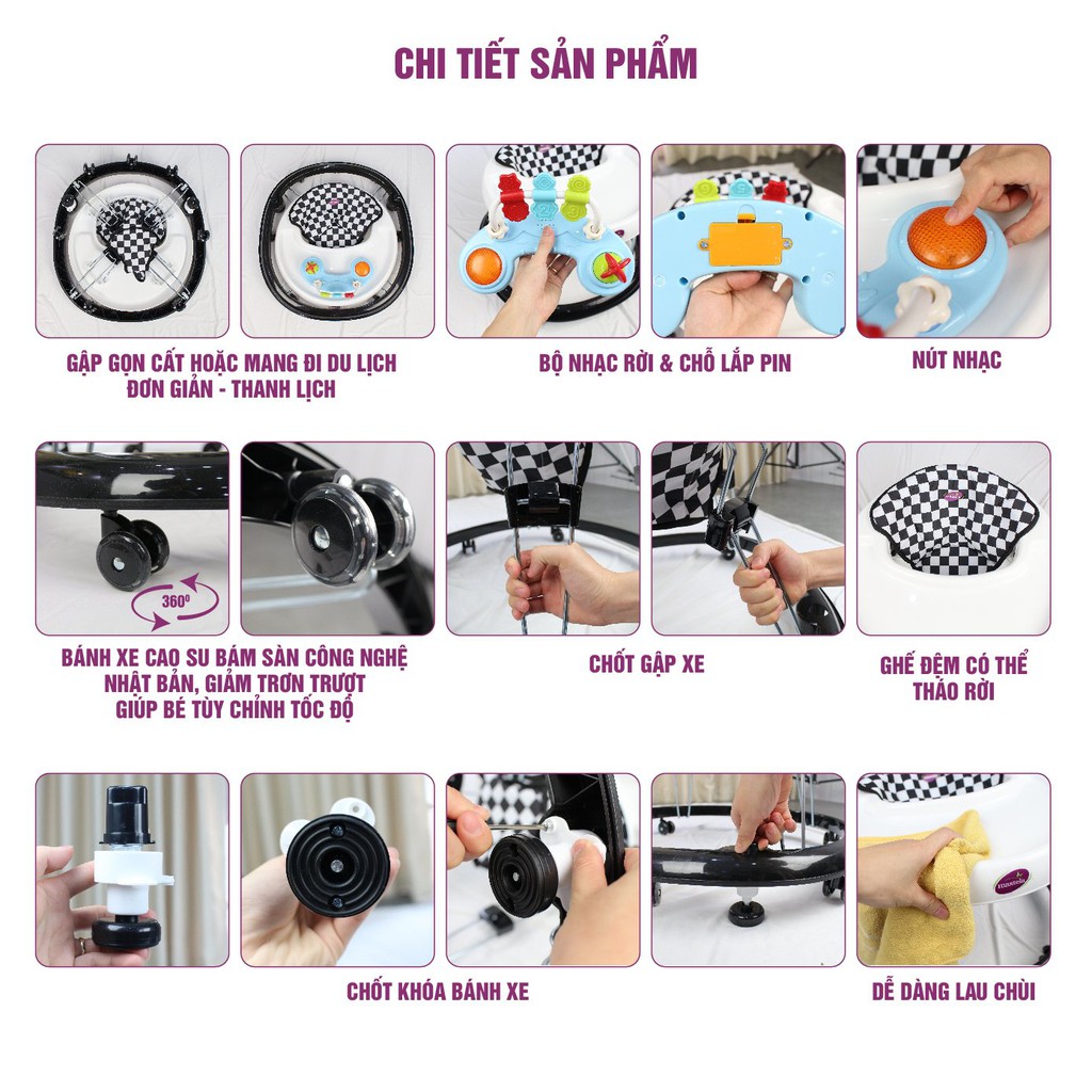 Xe tập đi có đồ chơi Mastela W2002