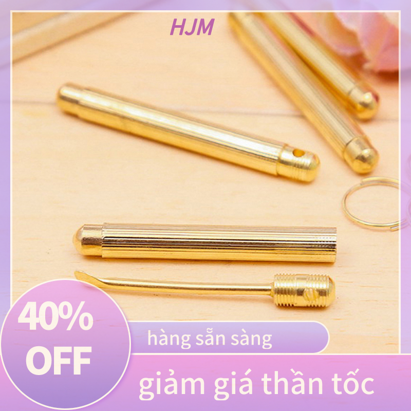 HJM Gấp loại vàng ráy tai sạch hơn ráy tai sáp loại bỏ công cụ Tai muỗng kèm theo