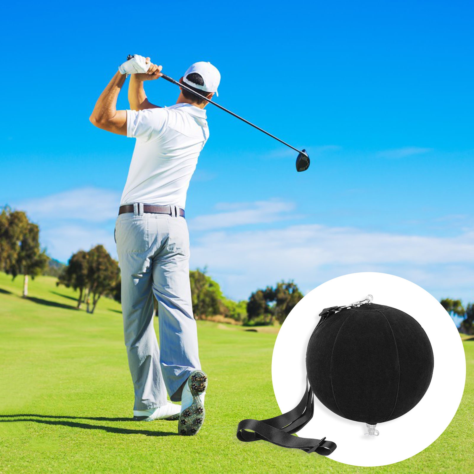 Golf Golf Training Inflatable Ball Improve Your Golf Swing with Inflatable Trainer Quick and Easy Posture Correction Practice Aid with Pump Perfect for Golfers of All Levels