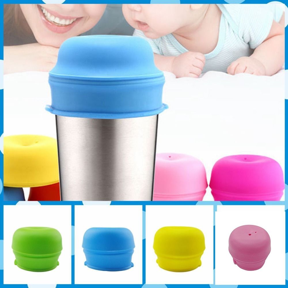 IVY Elastic Silicone Sippy Cup Lid With Straw Hole Spill-Proof Straw Cup  Cover Leakproof Colorful Babies/Toddlers