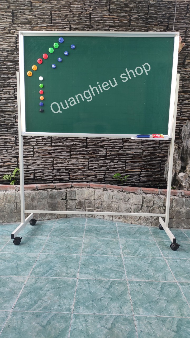 Bảng từ xanh di động viết phấn hàn quốc tặng kèm nam châm + lau bảng kích thước 120 x 150cm