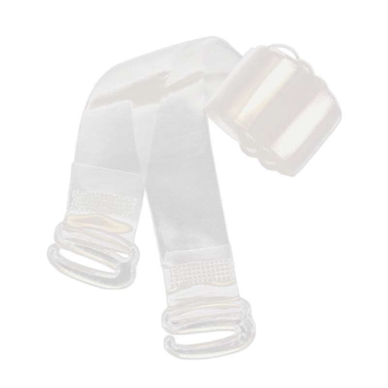 1Pair Invisible Bra Strap Elastic Shoulder Belt Transparent Non-Slip Plastic 1cm