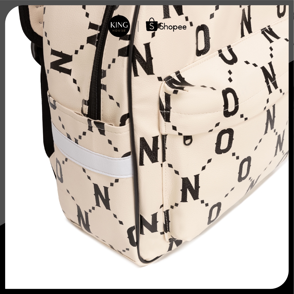 [VOUCHER 8%]Balo Da Backpack Unisex Chống Nước - Màu Be