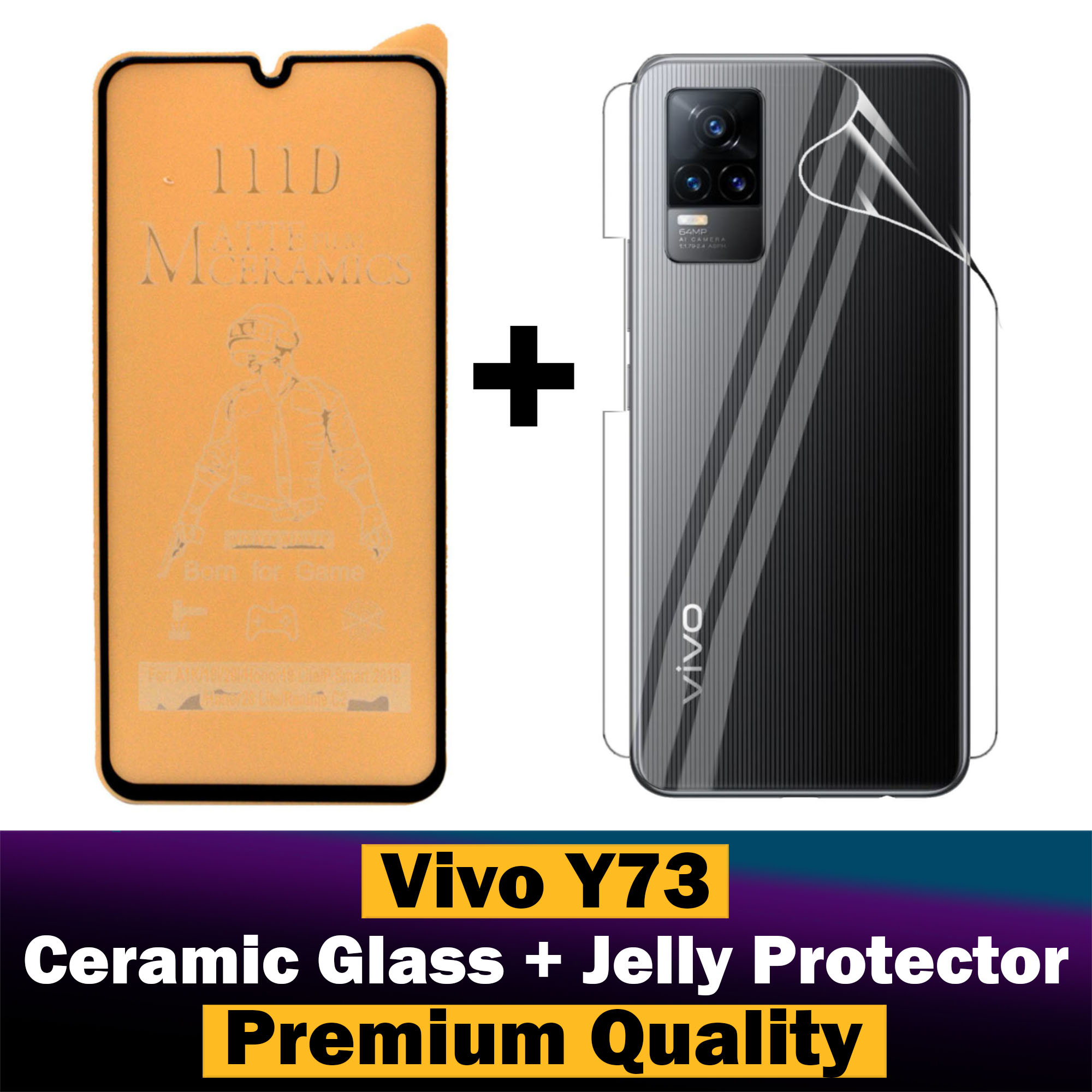 Vivo%20Y73%20Matte%20Glass%20Protector%20Ceramic%20Glass%20+%20Back%20Protector%20Transparent%20Hydrogel%20Soft%20Film%20jell%20Protection%20For%20Vivo%20Y73%20-%20Image%202