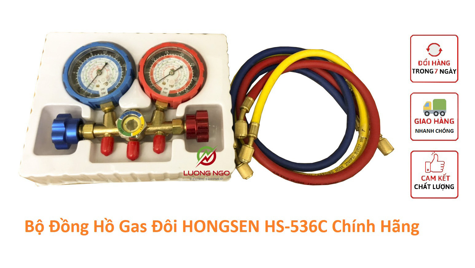 Bộ đồng hồ Gas đôi HONGSEN HS-536C