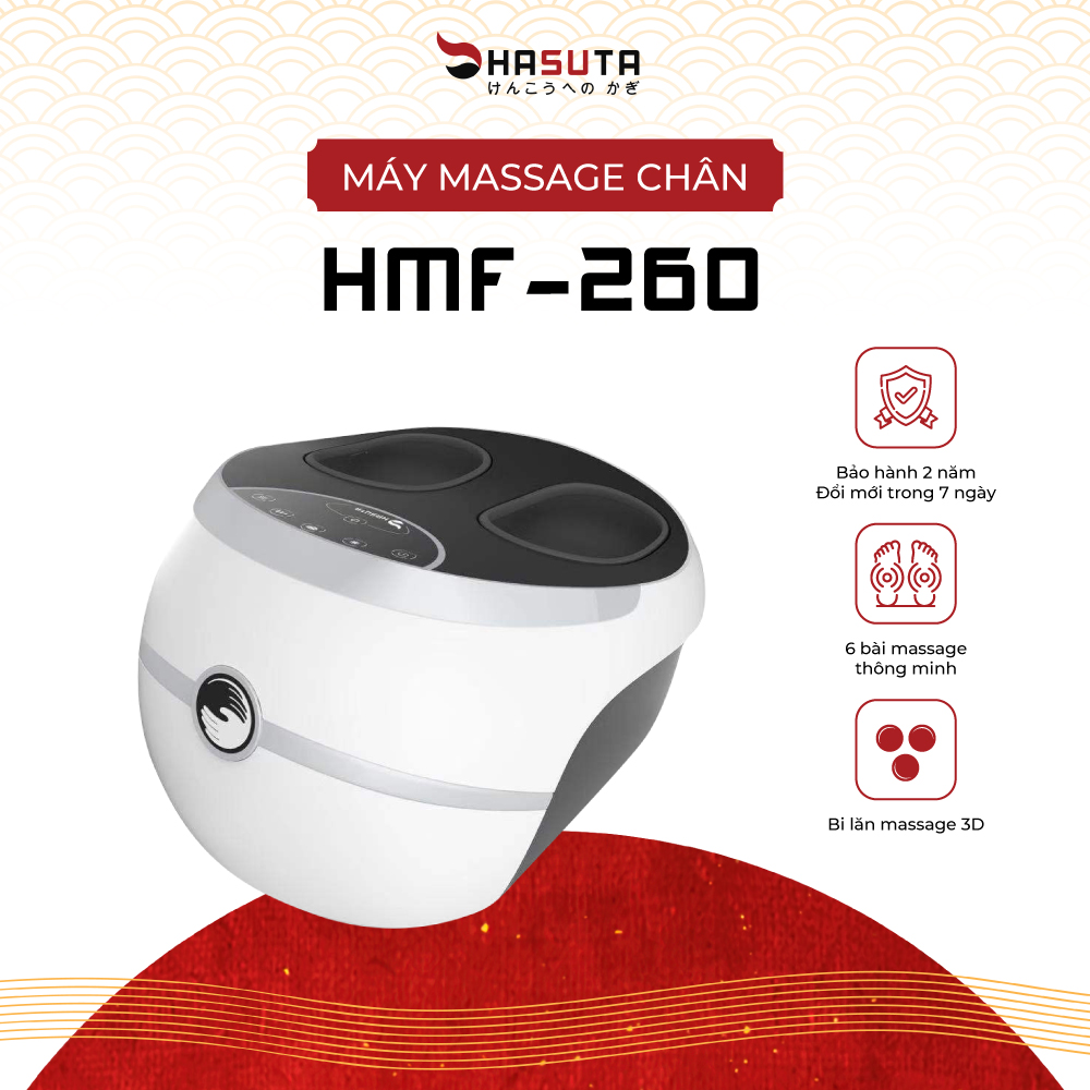 Máy Massage Chân HASUTA HMF-260, hệ thống túi khí, bi lăn 3D, sưởi nhiệt carbon thumbnail