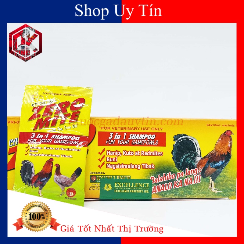 Zero Mite Hộp 5 Gói Xà Bông Tắm Gà