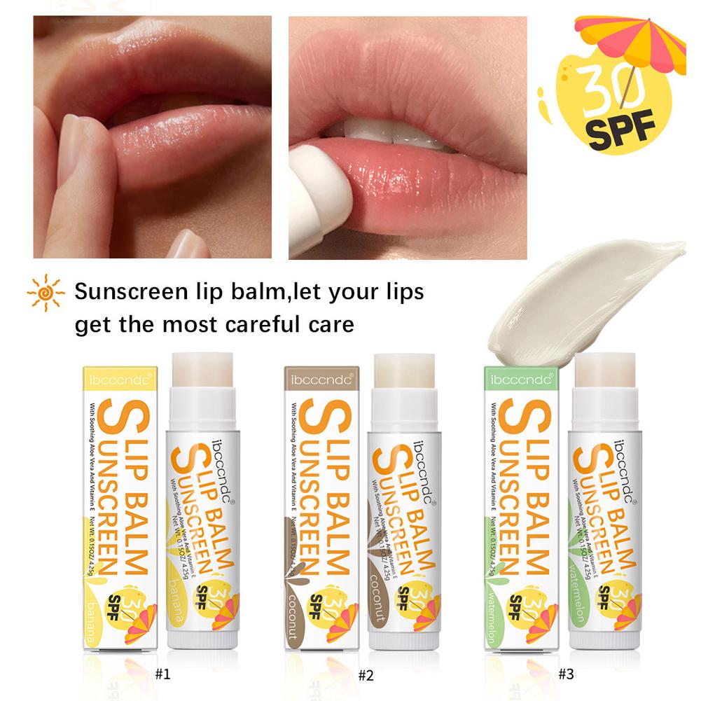 Sunscreen%20Lip%20Balm%20SPF%2030%20UVA%20Protection%20Lips%20Moisturizer%20Watermelon%20Coconut%20Banana%20Flavor%20Colorless%20Lipstick%20Sun%20Care%20-%20Image%202