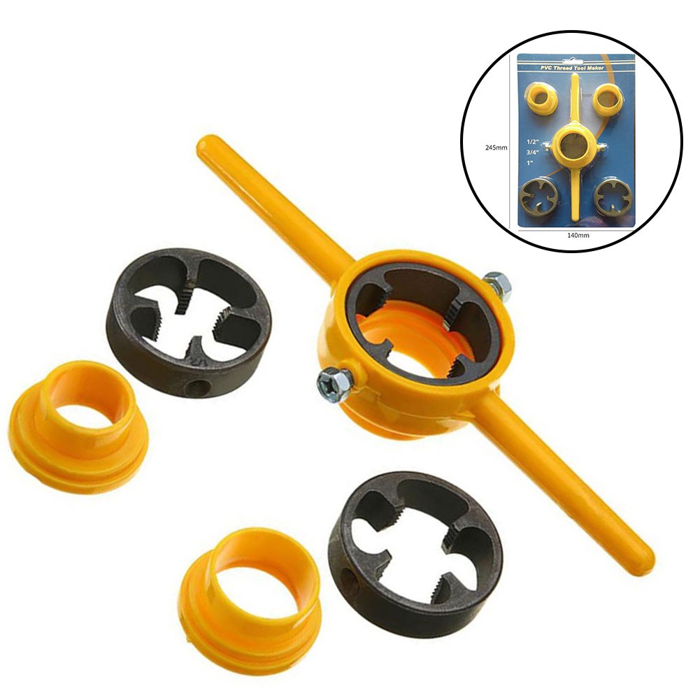 Easy to use 6pcs Manual Pipe Threader Tool for Plumbing PVC Thread Maker