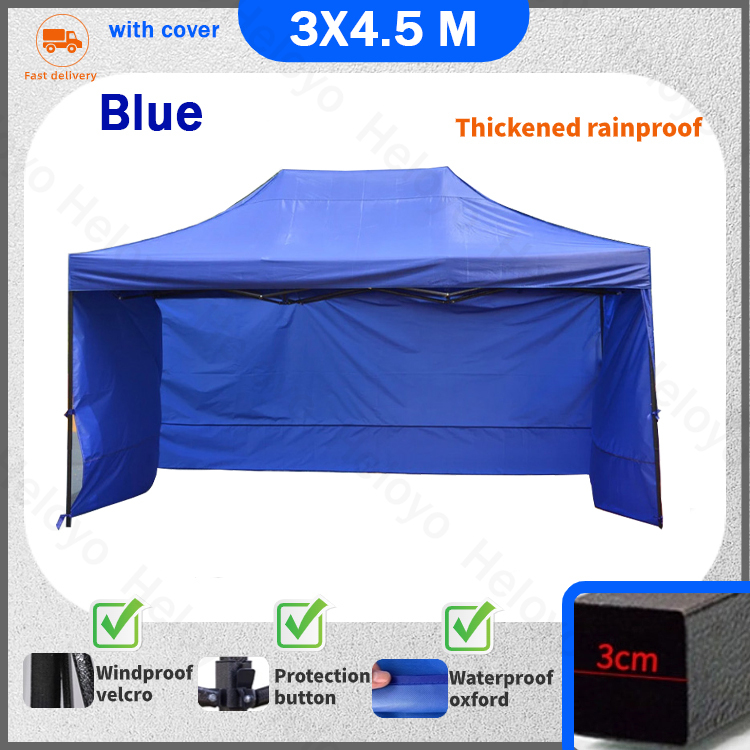 Khemah Niaga 10x10 Roof Night Market Canopy Heavy Duty Folding Full Set ...